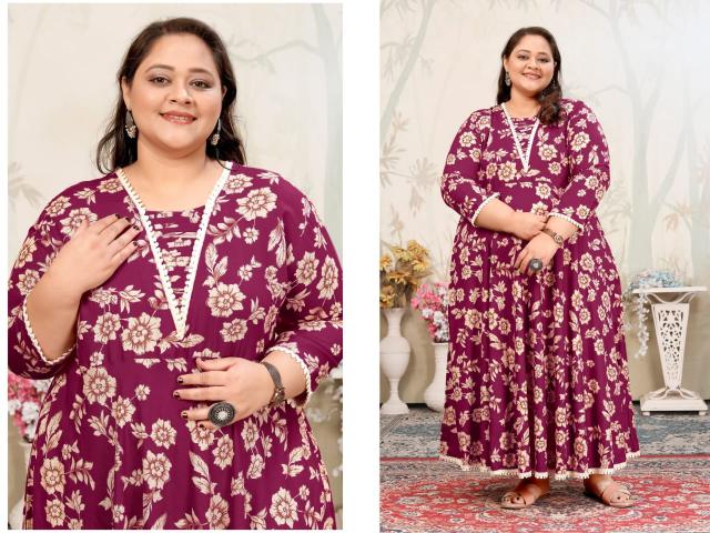 Moksh International Plus Size Joy Vol 1 Catalog plus size anarkali kurtis online india