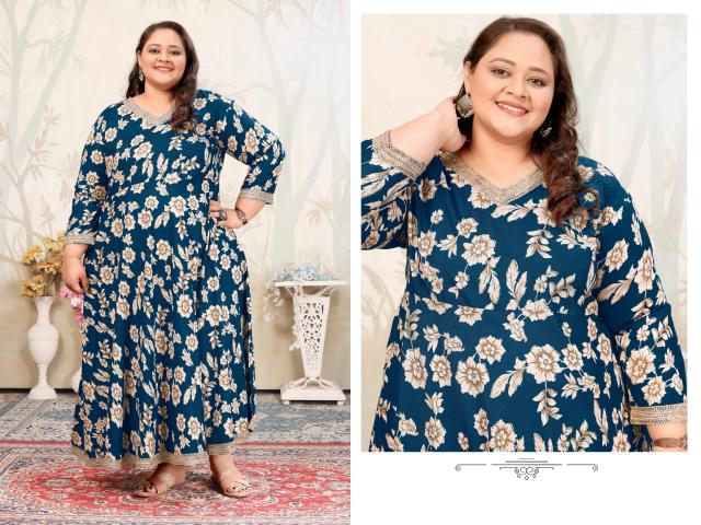 Moksh International Plus Size Joy Vol 1 Catalog plus size anarkali kurtis online india