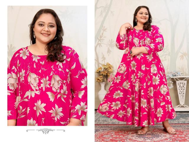 Moksh International Plus Size Joy Vol 1 Catalog plus size anarkali kurtis online india