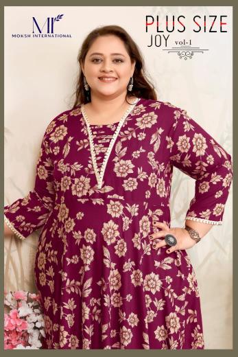 Moksh International Plus Size Joy Vol 1 Catalog plus size anarkali kurtis online india