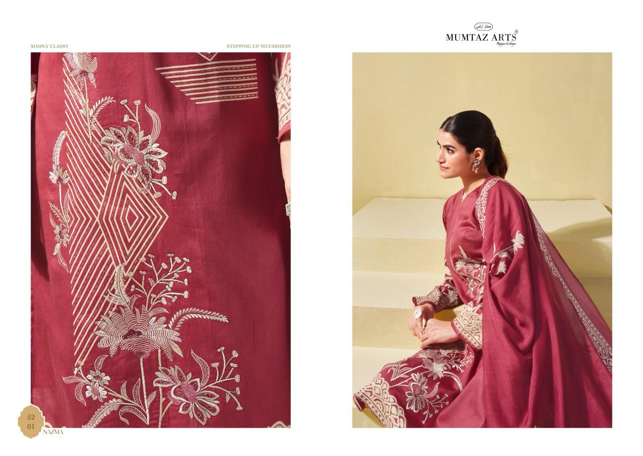 Mumtaz Arts Nazma catalog best wholesaler of dress materials in surat