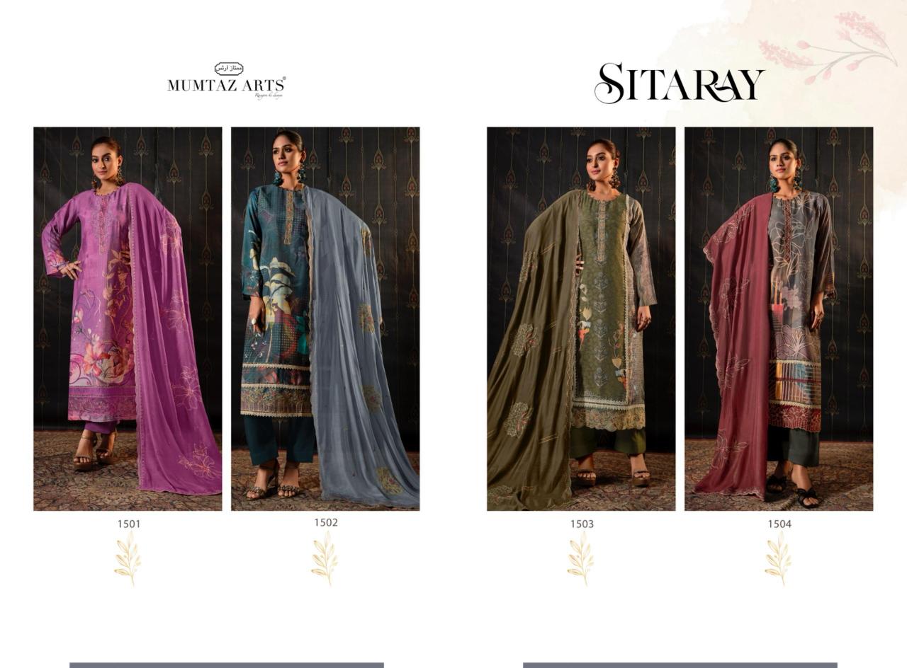 Mumtaz Arts Sitaray Muslin catalog dress material wholesale market surat
