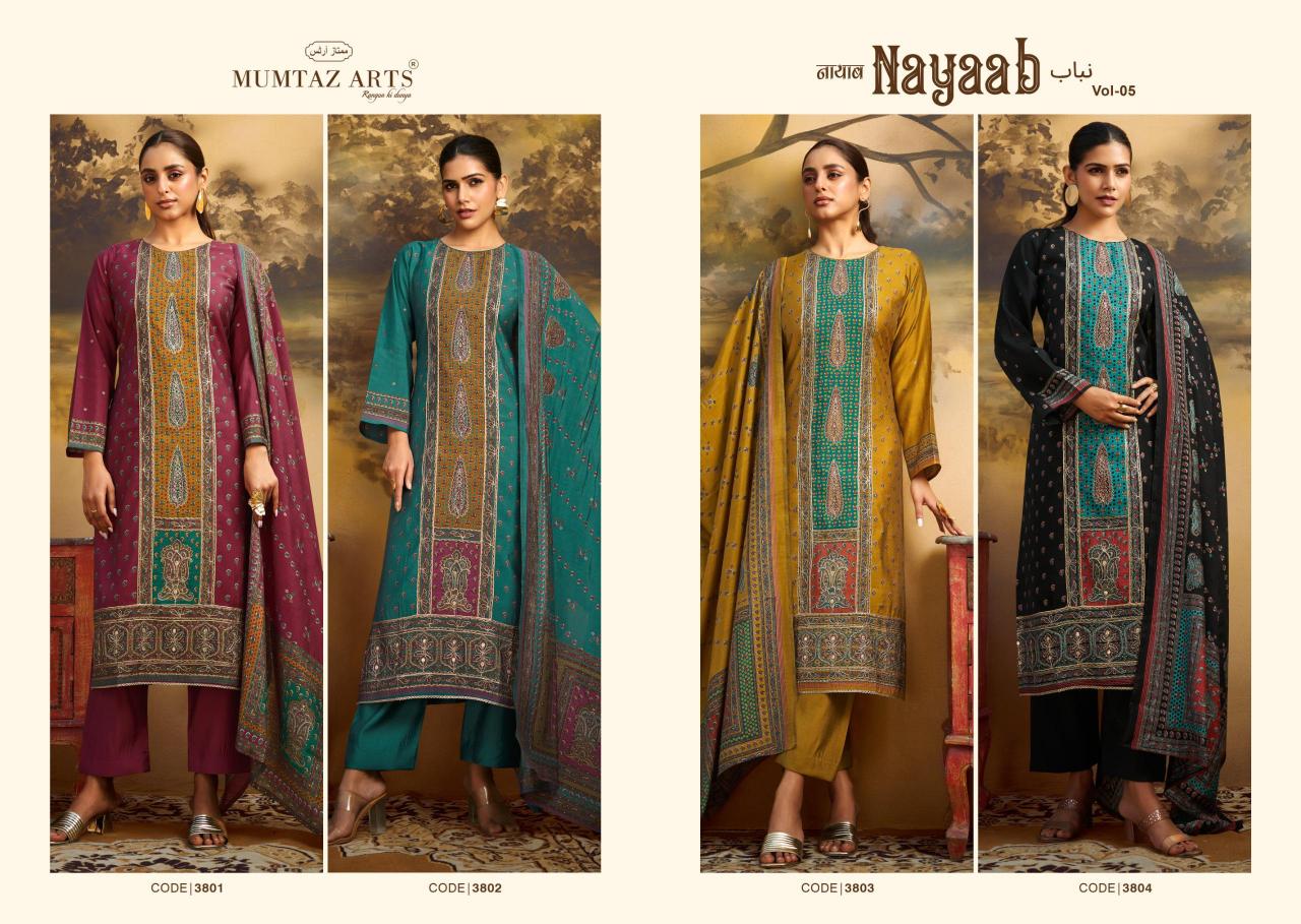 Mumtaz Nayaab Vol 5 Catalog cheap dress materials in surat 