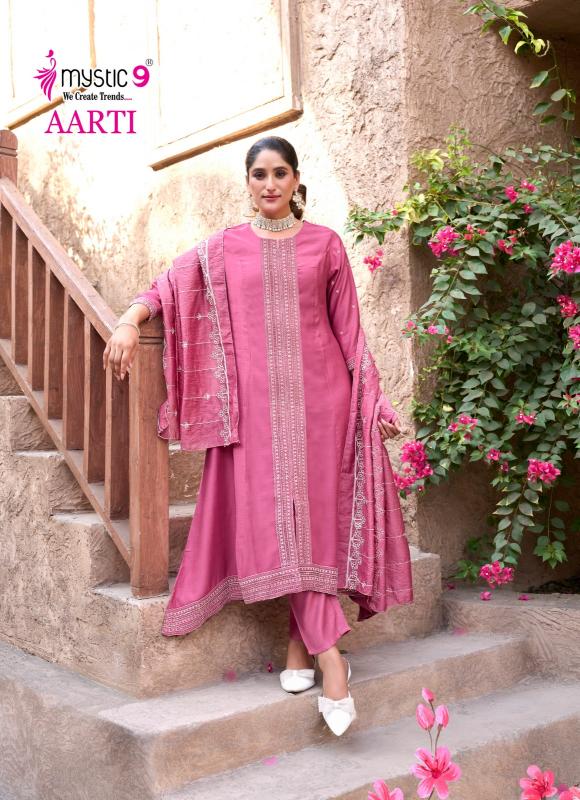 Mystic 9 Aarti vol 1 catalog front cut kurti online india