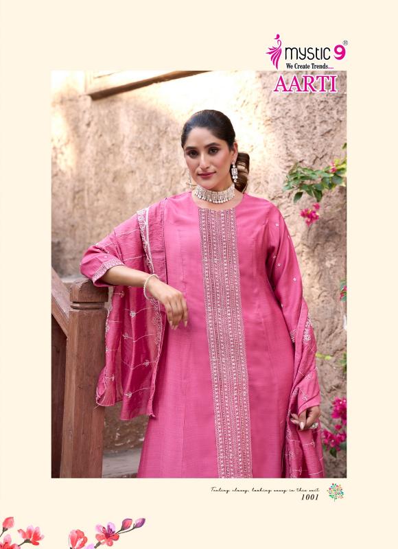 Mystic 9 Aarti vol 1 catalog front cut kurti online india