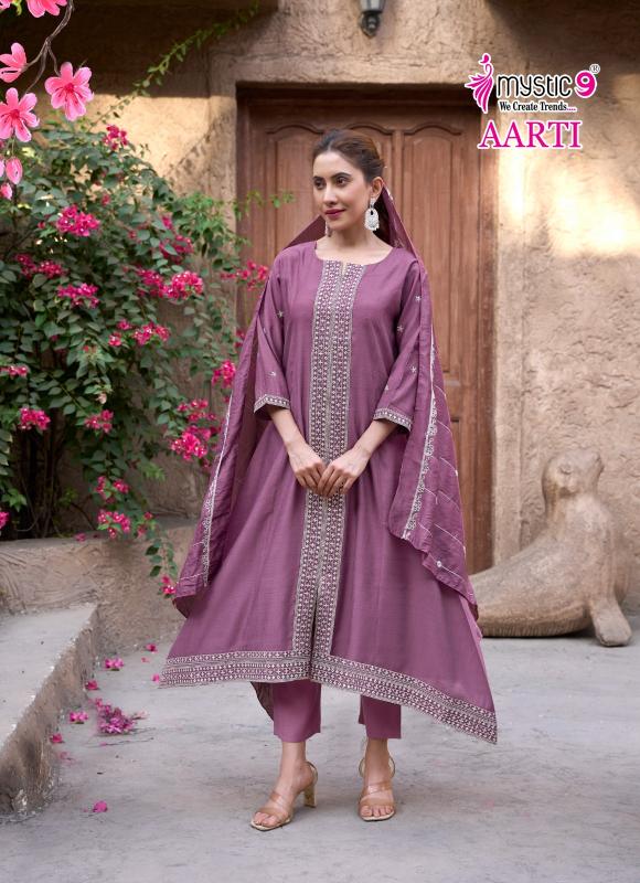 Mystic 9 Aarti vol 1 catalog front cut kurti online india