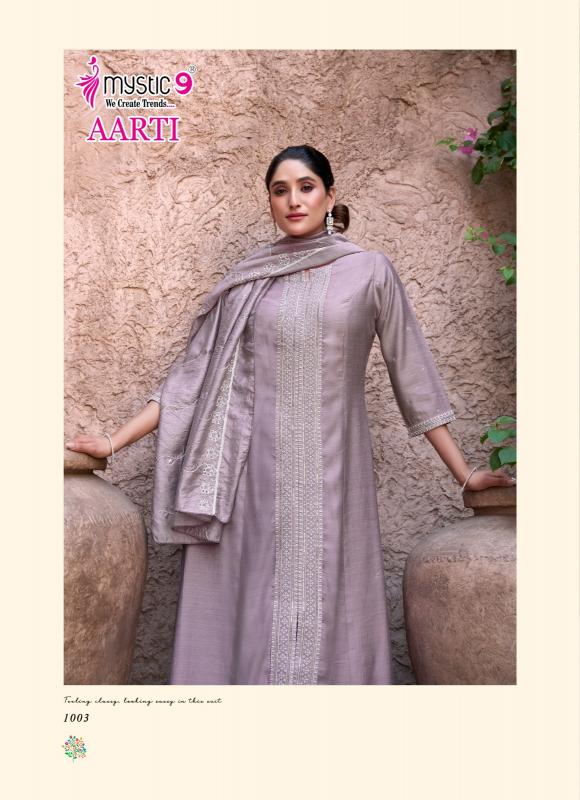Mystic 9 Aarti vol 1 catalog front cut kurti online india