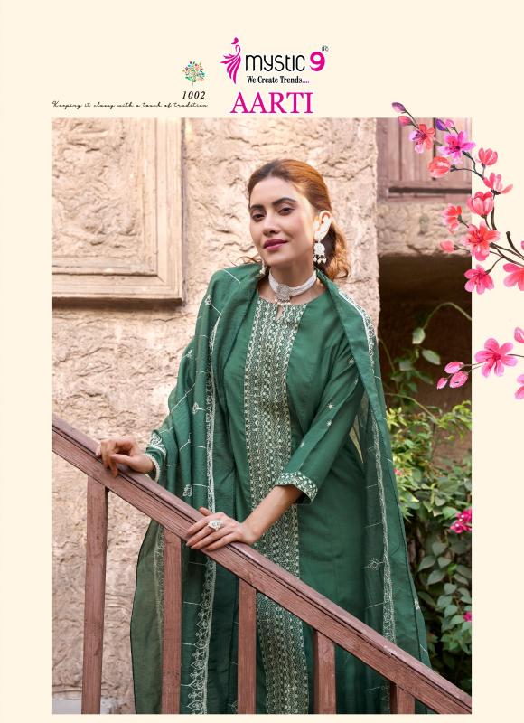 Mystic 9 Aarti vol 1 catalog front cut kurti online india