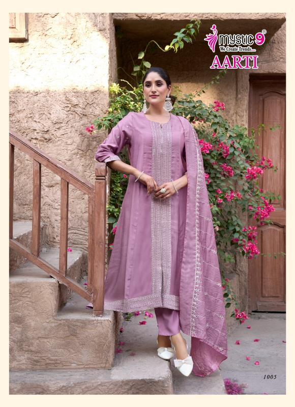 Mystic 9 Aarti vol 1 catalog front cut kurti online india