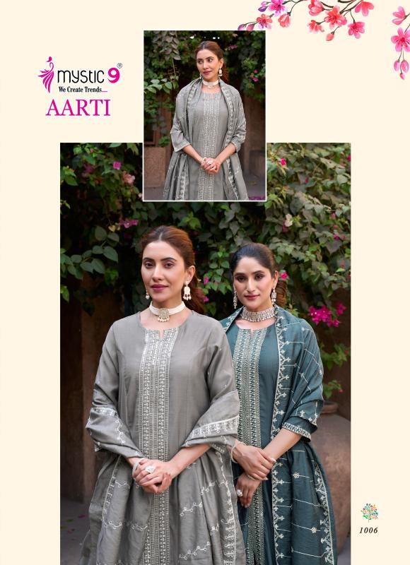 Mystic 9 Aarti vol 1 catalog front cut kurti online india