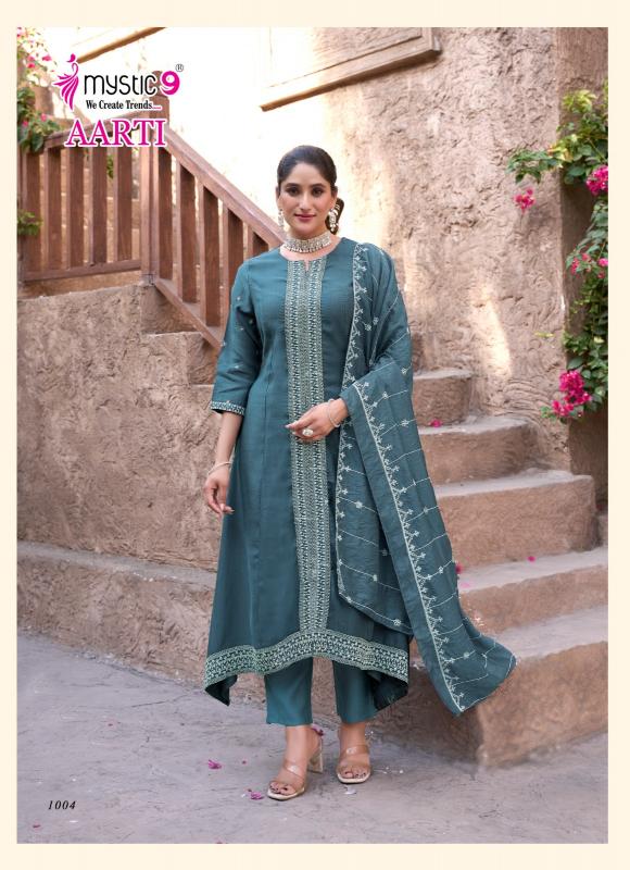Mystic 9 Aarti vol 1 catalog front cut kurti online india