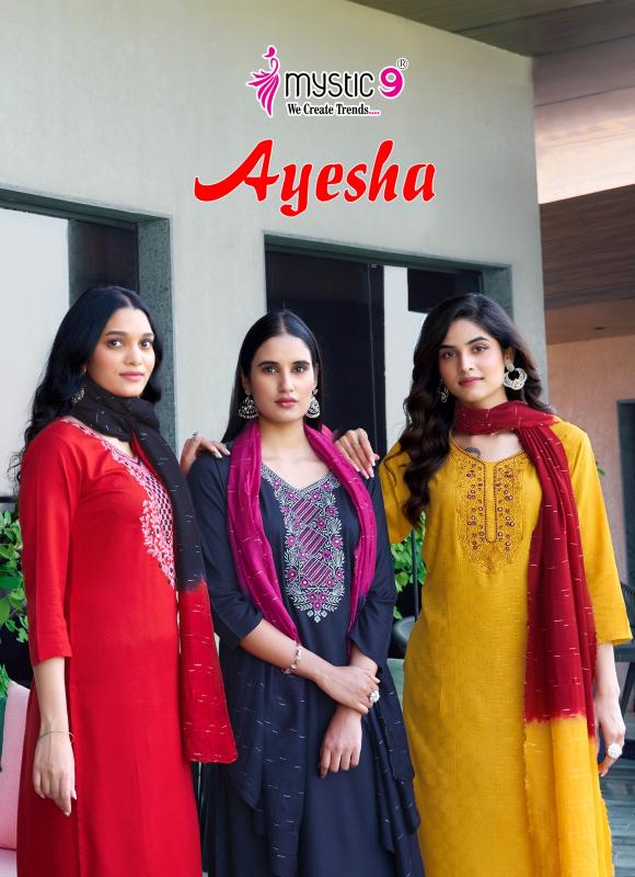 Mystic 9 Ayesha Vol 1 catalog latest kurti design 2025 online in india