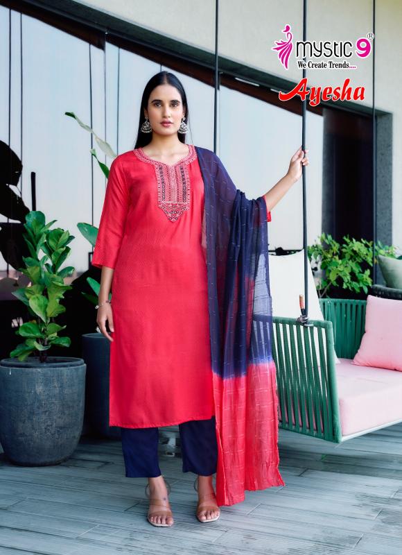 Mystic 9 Ayesha Vol 1 catalog latest kurti design 2025 online in india