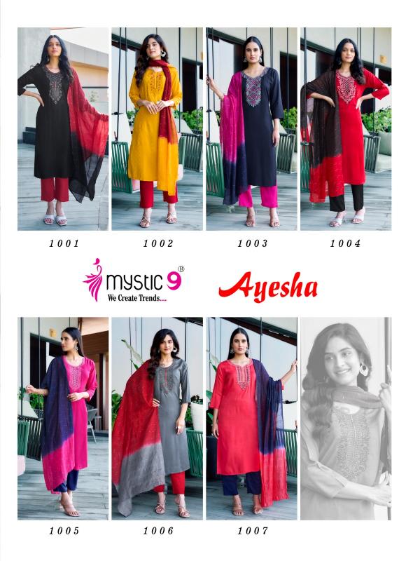 Mystic 9 Ayesha Vol 1 catalog latest kurti design 2025 online in india