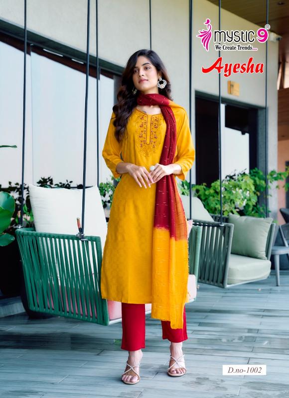 Mystic 9 Ayesha Vol 1 catalog latest kurti design 2025 online in india