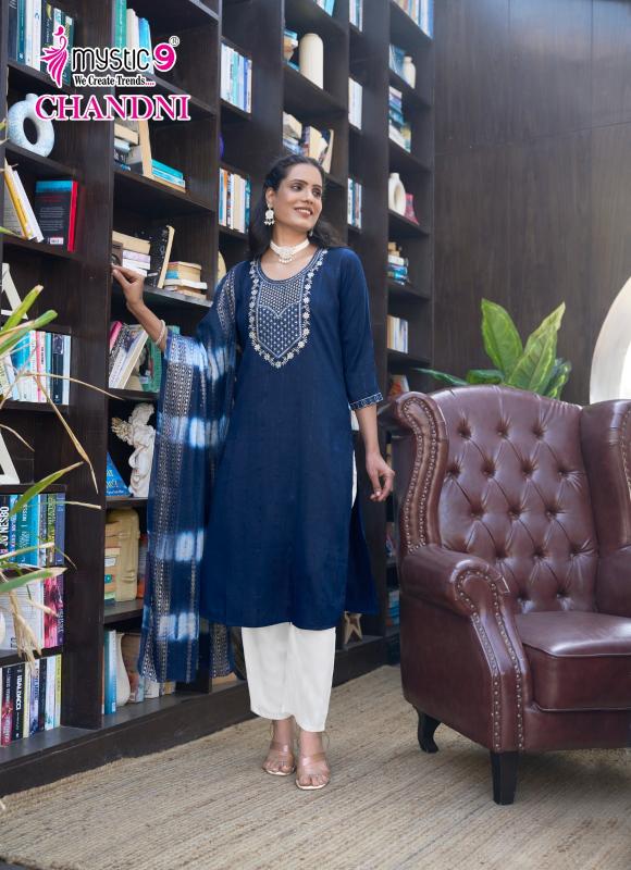 Mystic 9 Chandani Vol 1 catalog top 10 brands of kurtis in india
