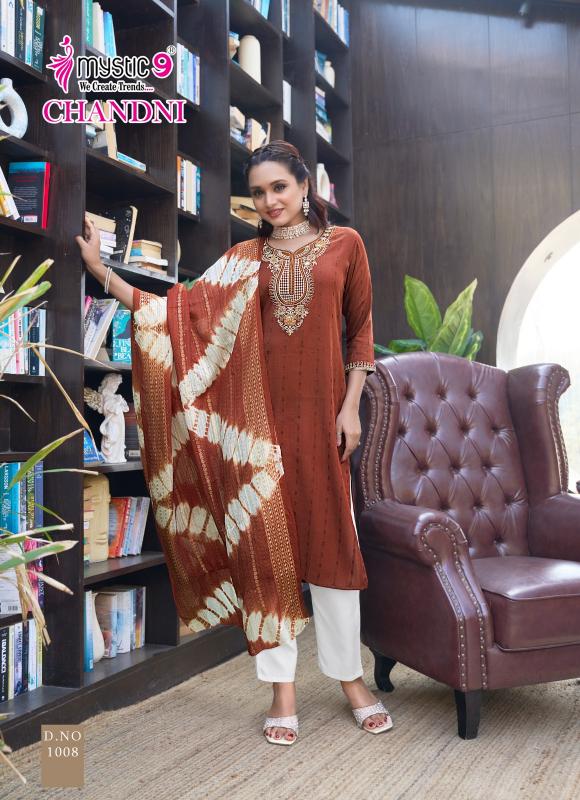 Mystic 9 Chandani Vol 1 catalog top 10 brands of kurtis in india