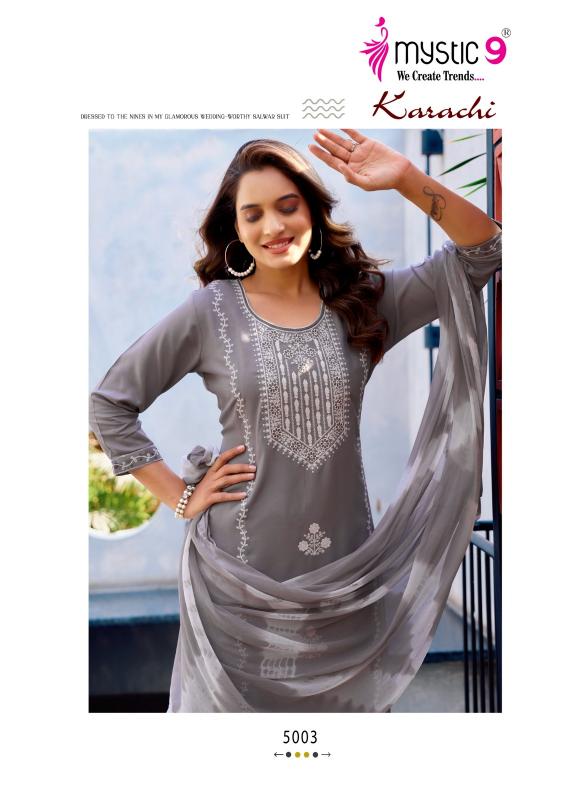 Mystic 9 Karachi Vol 5 catalog xxl size kurtis online shopping india