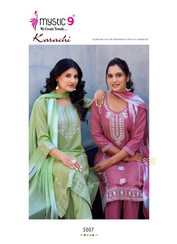 Mystic 9 Karachi Vol 5 catalog xxl size kurtis online shopping india