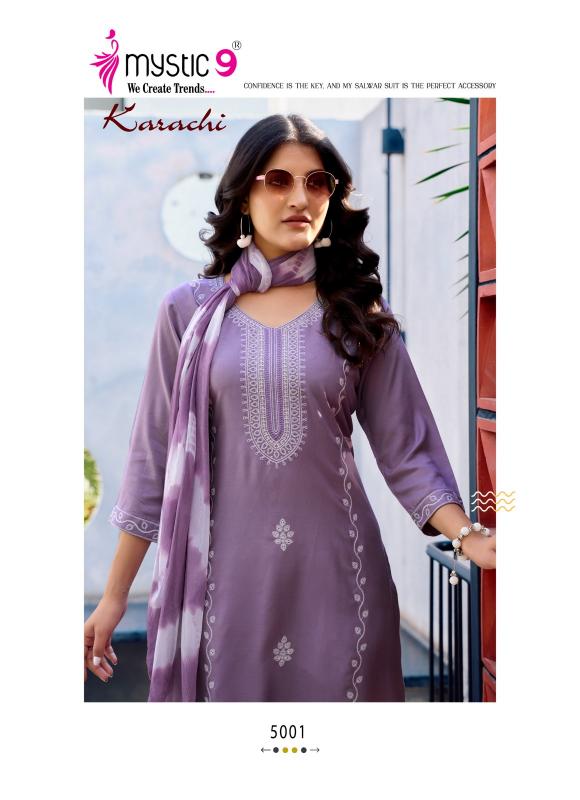 Mystic 9 Karachi Vol 5 catalog xxl size kurtis online shopping india