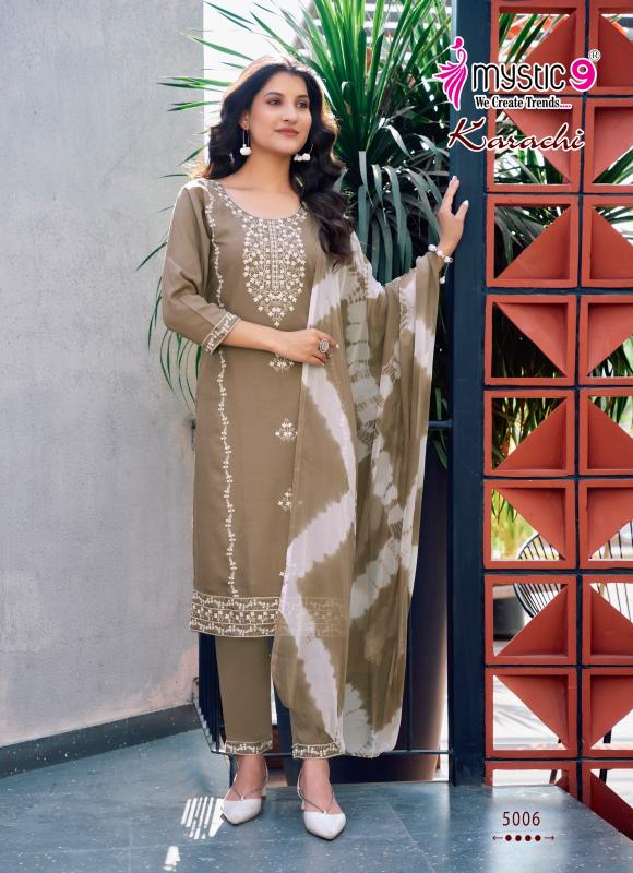 Mystic 9 Karachi Vol 5 catalog xxl size kurtis online shopping india