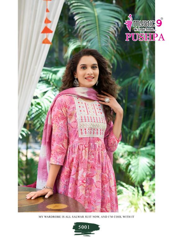 Mystic 9 Pushpa Vol 5 catalog umbrella kurtis online india