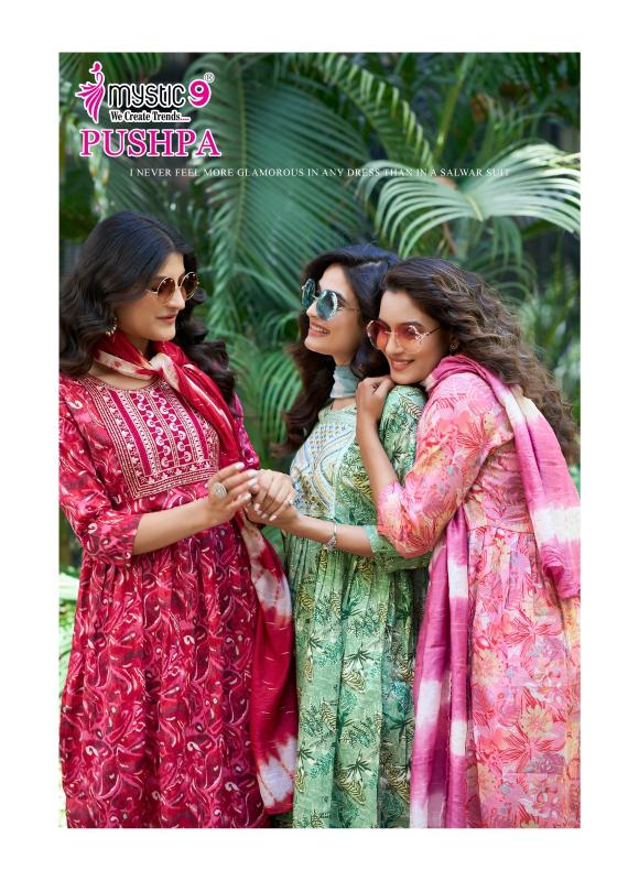 Mystic 9 Pushpa Vol 5 catalog umbrella kurtis online india