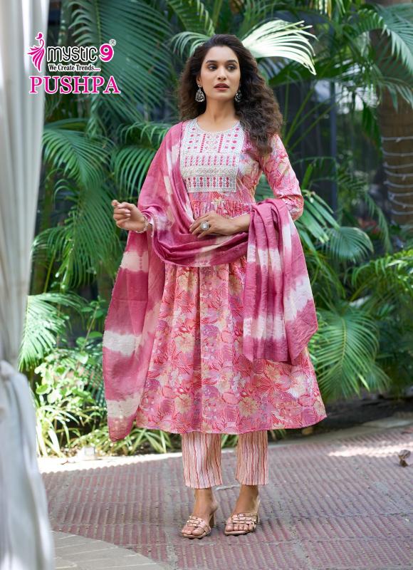 Mystic 9 Pushpa Vol 5 catalog umbrella kurtis online india