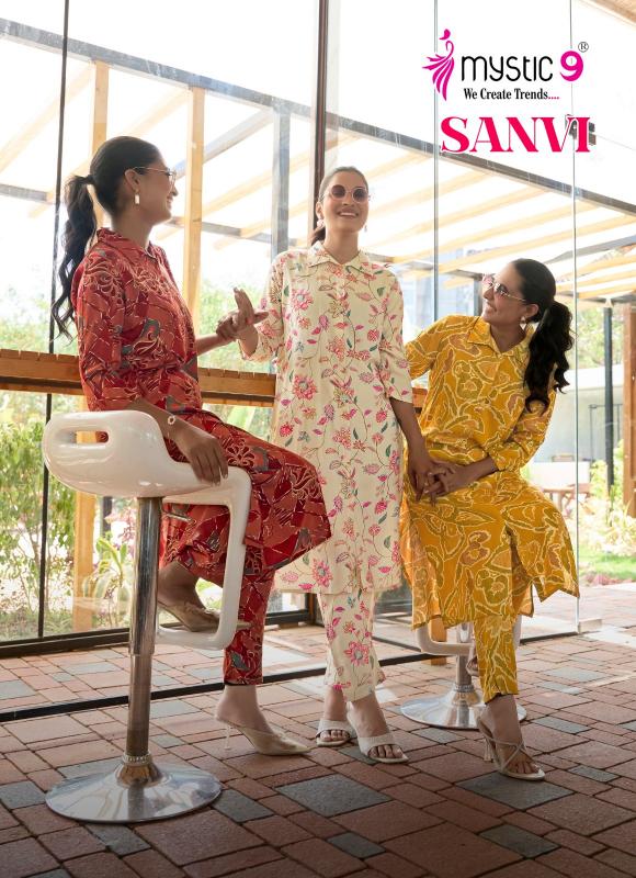 Mystic 9 Sanvi Vol 1 catalog Viscose Foil Print co ord set 