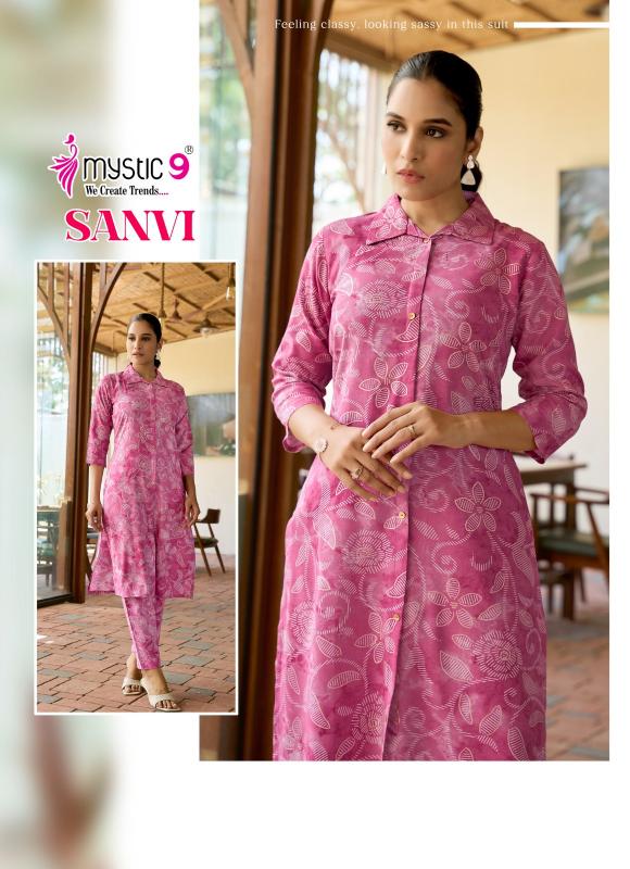 Mystic 9 Sanvi Vol 1 catalog Viscose Foil Print co ord set 