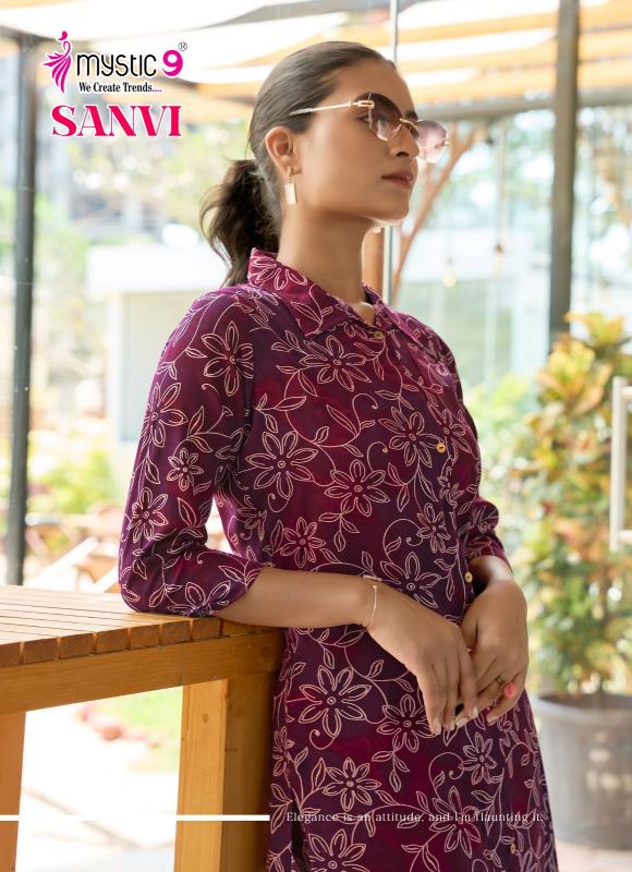 Mystic 9 Sanvi Vol 1 catalog Viscose Foil Print co ord set 