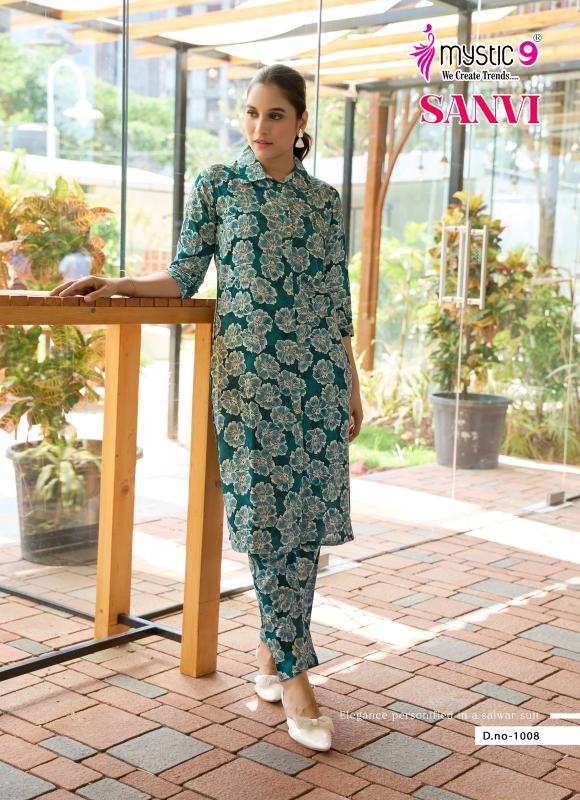 Mystic 9 Sanvi Vol 1 catalog Viscose Foil Print co ord set 