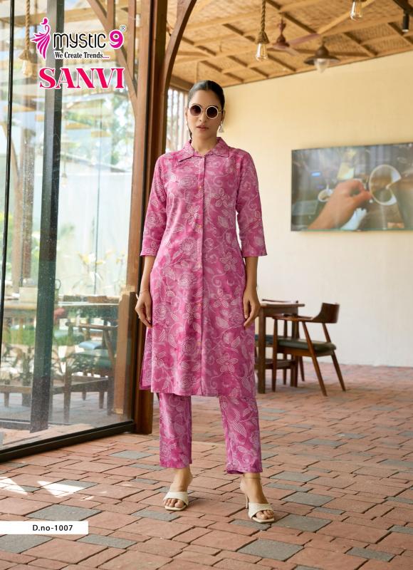 Mystic 9 Sanvi Vol 1 catalog Viscose Foil Print co ord set 