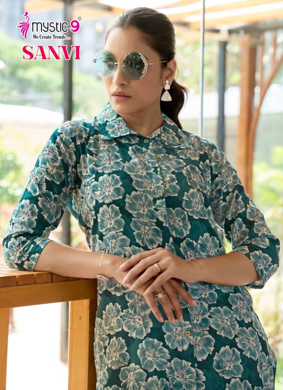 Mystic 9 Sanvi Vol 1 catalog Viscose Foil Print co ord set 