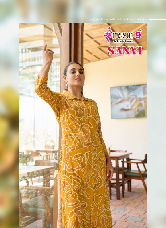 Mystic 9 Sanvi Vol 1 catalog Viscose Foil Print co ord set 