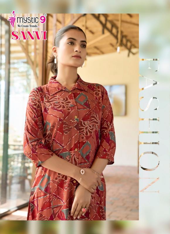 Mystic 9 Sanvi Vol 1 catalog Viscose Foil Print co ord set 