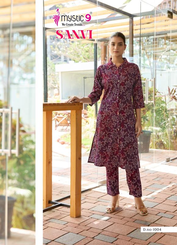Mystic 9 Sanvi Vol 1 catalog Viscose Foil Print co ord set 