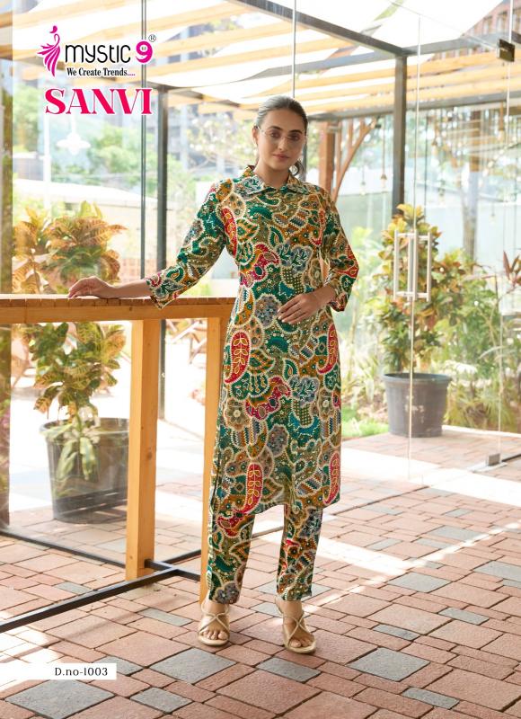 Mystic 9 Sanvi Vol 1 catalog Viscose Foil Print co ord set 