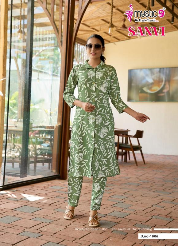 Mystic 9 Sanvi Vol 1 catalog Viscose Foil Print co ord set 