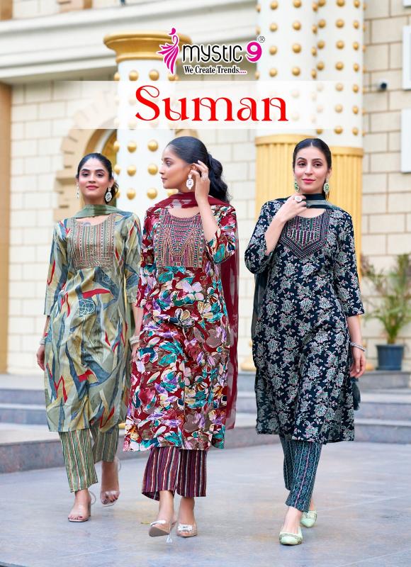 Mystic 9 Suman vol 3 catalog ladies kurti manufacturers delhi india