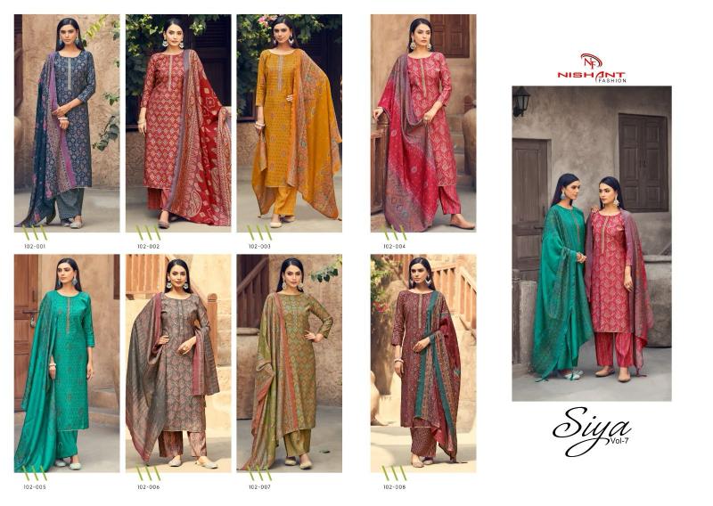 Nishant Siya Vol 7 catalog cash on delivery wholesale dress materials