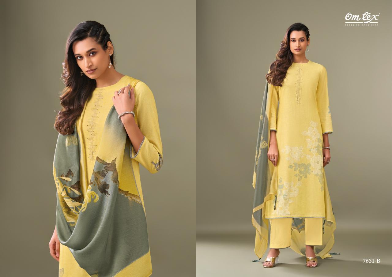 Omtex Aarohi catalog wholesale pure linen salwar kameez