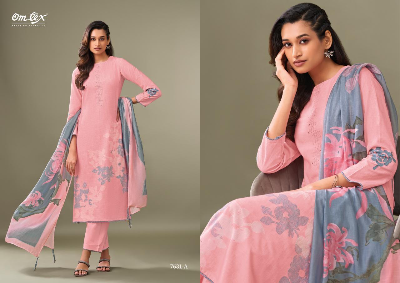 Omtex Aarohi catalog wholesale pure linen salwar kameez