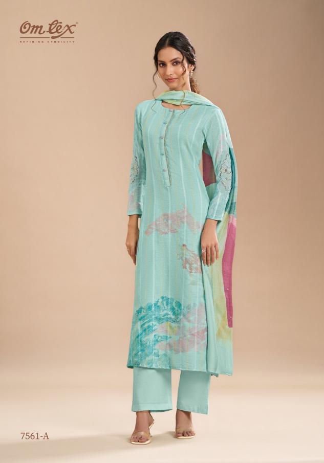 Omtex Nilofer catalog wholesale unstitched salwar kameez material in bangalore