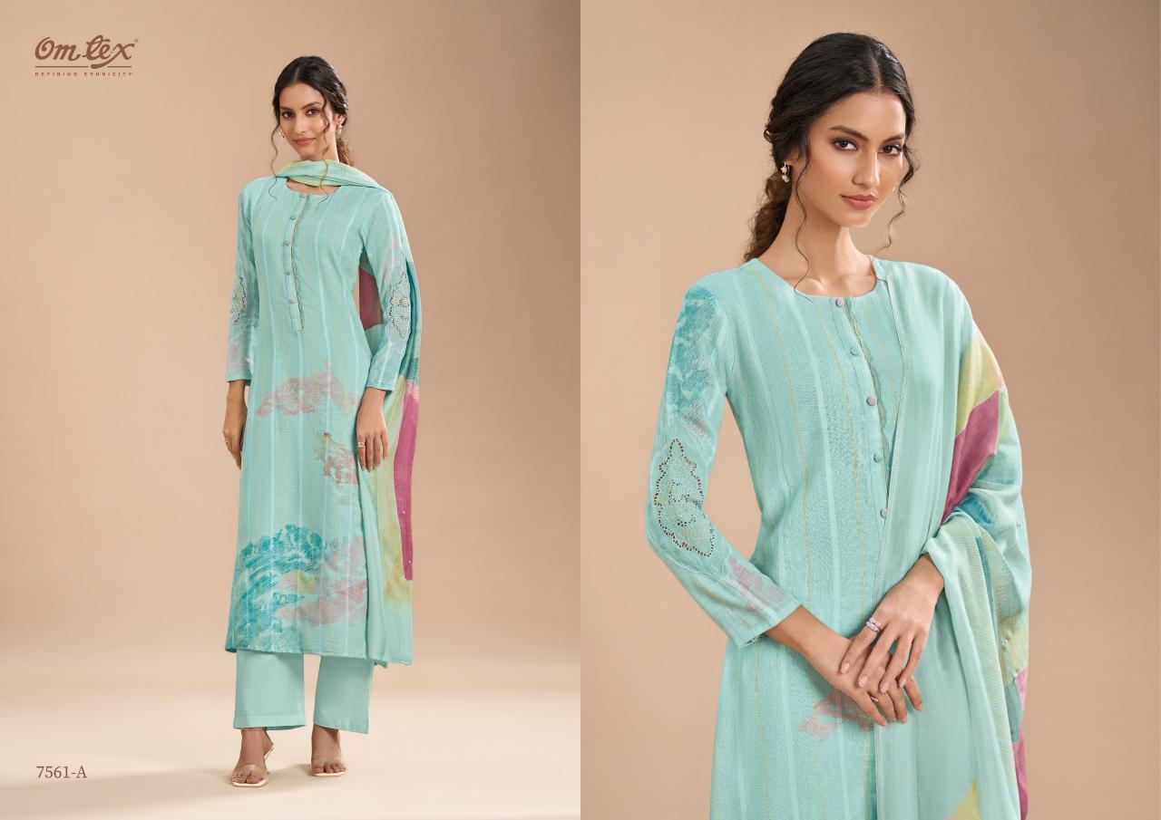 Omtex Nilofer catalog wholesale unstitched salwar kameez material in bangalore