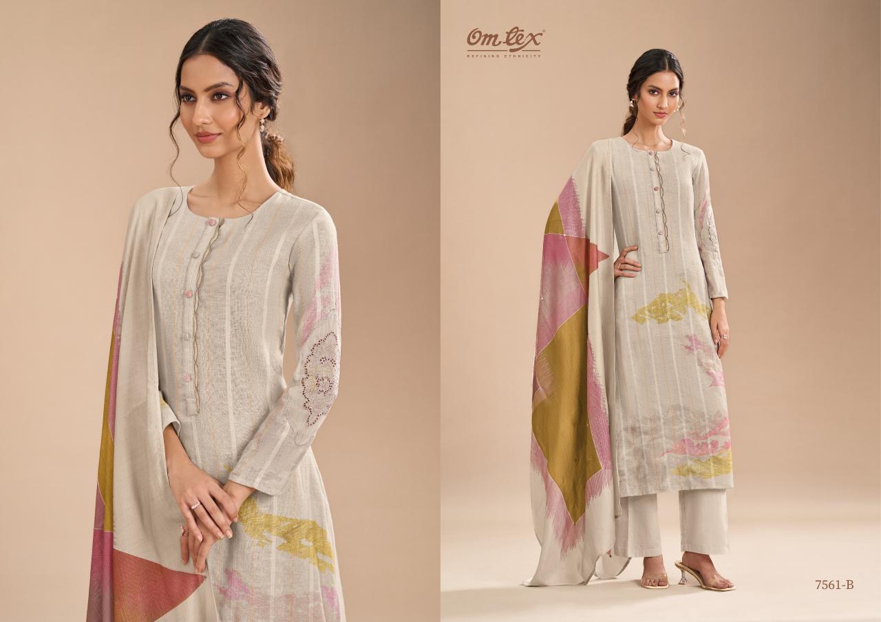 Omtex Nilofer catalog wholesale unstitched salwar kameez material in bangalore