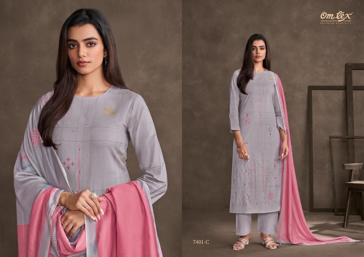 Omtex Steela catalog salwar kameez fabric wholesale