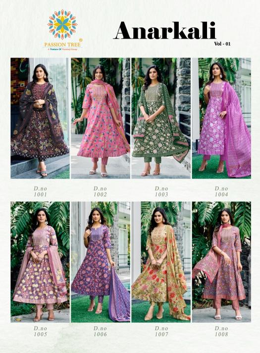 Passion Tree Anarkali vol 1 catalog modern kurtis online india