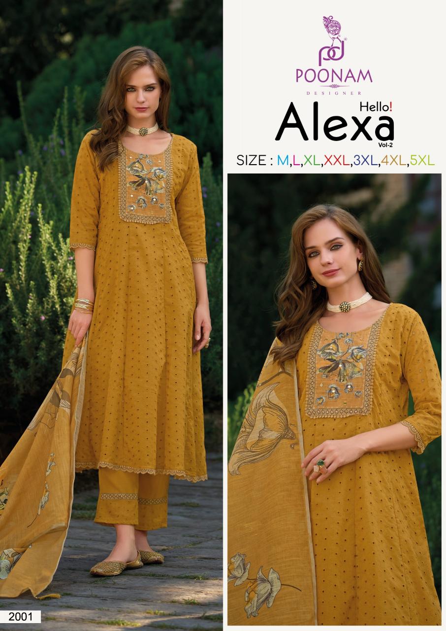 Poonam Hello Alexa Vol 2 Catalog anarkali cotton kurti india sale