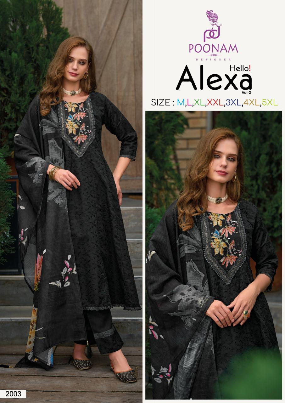 Poonam Hello Alexa Vol 2 Catalog anarkali cotton kurti india sale